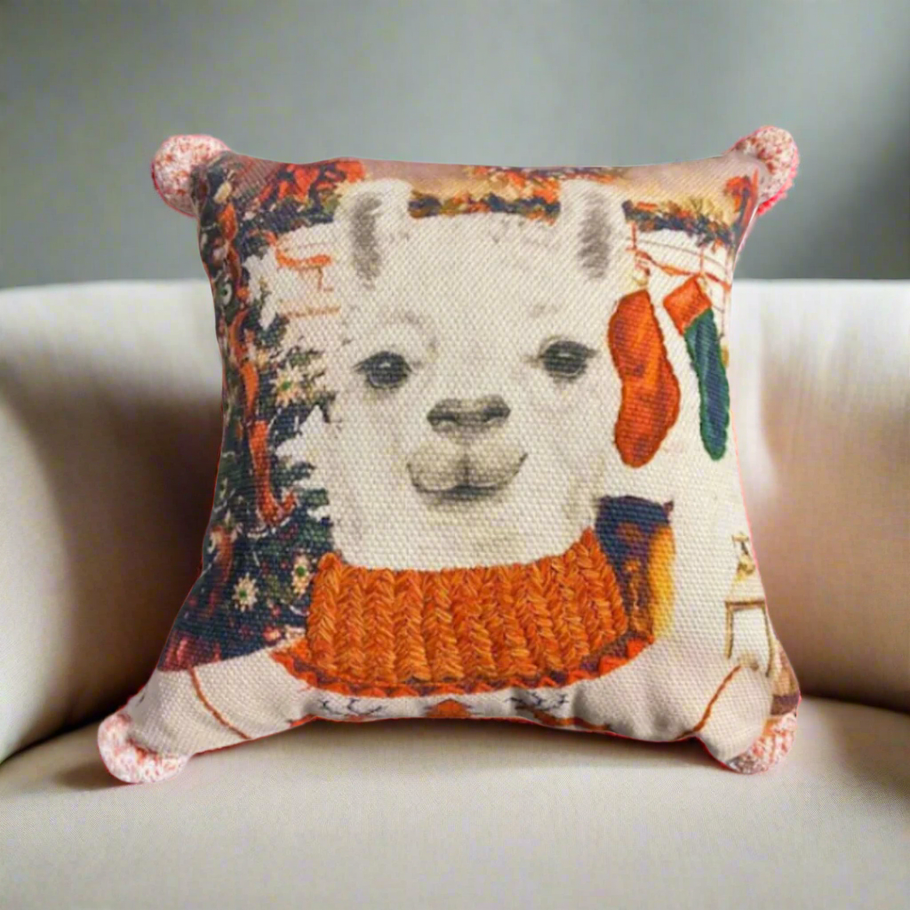 Holiday Llama Pillow
